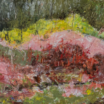 Renée Tophofen, 2017,  Acryl auf Holz, 165 x 20 cm