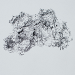 Renée Topfhofen, 2018, Tusche auf Papier, 40 x 42 cm (Bildausschnitt)