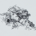 Renée Topfhofen, 2018, Tusche auf Papier, 59 x 42 cm (Bildausschnitt)