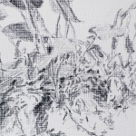 Renée Topfhofen, 2017, Wachskreide auf Tapete, 47 x 57 cm